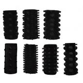 Набор из 7 черных насадок PENIS SLEEVES SET - Dream Toys - в Волжском купить с доставкой