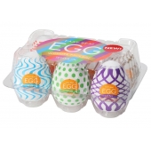Набор из 6 мастурбаторов Tenga EGG IV с различным рельефом - Tenga - в Волжском купить с доставкой