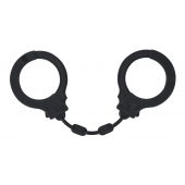 Черные силиконовые наручники Suppression - Lola Games - купить с доставкой в Волжском