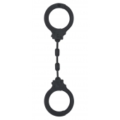 Черные силиконовые наручники Suppression - Lola Games - купить с доставкой в Волжском