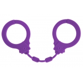 Фиолетовые силиконовые наручники Suppression - Lola Games - купить с доставкой в Волжском