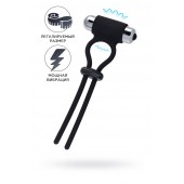 Черное эрекционное лассо на пенис Jat - A-toys - в Волжском купить с доставкой