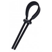 Черное эрекционное лассо на пенис Keb - A-toys - в Волжском купить с доставкой