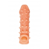 Телесная закрытая насадка с пупырышками Cock Sleeve Size L - 17,6 см. - KOKOS - в Волжском купить с доставкой