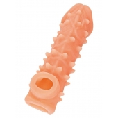 Телесная закрытая насадка с пупырышками Cock Sleeve Size L - 17,6 см. - KOKOS - в Волжском купить с доставкой