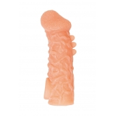 Телесная закрытая насадка с шершавой головкой Cock Sleeve Size M - 15,6 см. - KOKOS - в Волжском купить с доставкой