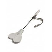 Белый кожаный мини-стек - 36 см. - БДСМ Арсенал - купить с доставкой в Волжском