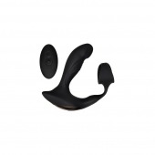 Черный вибромассажер простаты с эрекционным кольцом Strapped   Tapped - Zero Tolerance - в Волжском купить с доставкой