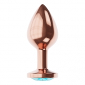 Пробка цвета розового золота с малиновым кристаллом Diamond Topaz Shine L - 8,3 см. - Lola Games - купить с доставкой в Волжском