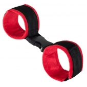 Красно-черные велюровые оковы Anonymo - ToyFa - купить с доставкой в Волжском