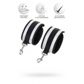 Серебристо-черные наручники Anonymo - ToyFa - купить с доставкой в Волжском