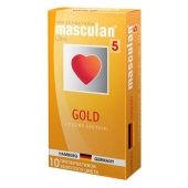 Презервативы Masculan Ultra Gold с золотым напылением и ароматом ванили - 10 шт. - Masculan - купить с доставкой в Волжском