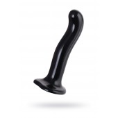 Черный стимулятор для пар P G-Spot Dildo Size M - 18 см. - Strap-on-me - в Волжском купить с доставкой
