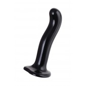 Черный стимулятор для пар P G-Spot Dildo Size M - 18 см. - Strap-on-me - в Волжском купить с доставкой