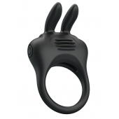Черное эрекционное кольцо с вибрацией Davion - Baile - в Волжском купить с доставкой