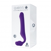 Фиолетовый безремневой страпон Queens L - Adrien Lastic - купить с доставкой в Волжском