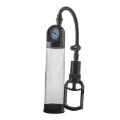 Прозрачная вакуумная помпа с манометром Deluxe Penis Pump - Dream Toys - в Волжском купить с доставкой