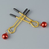 Золотистые зажимы с колокольчиками Gold - Sitabella - купить с доставкой в Волжском
