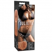 Мастурбатор-вагина цвета карамели Julieta с вибрацией - Blush Novelties - в Волжском купить с доставкой