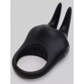 Черное эрекционное виброкольцо Sensation Rechargeable Vibrating Rabbit Love Ring - Fifty Shades of Grey - в Волжском купить с доставкой