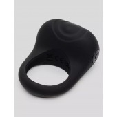 Черное эрекционное виброкольцо Sensation Rechargeable Vibrating Love Ring - Fifty Shades of Grey - в Волжском купить с доставкой