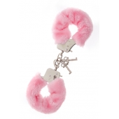 Металлические наручники с розовой меховой опушкой METAL HANDCUFF WITH PLUSH PINK - Dream Toys - купить с доставкой в Волжском
