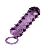Закрытая фиолетовая насадка с пупырышками SAMURAI PENIS SLEEVE PURPLE - 14,5 см. - NMC - в Волжском купить с доставкой
