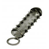 Дымчатая стимулирующая насадка с закрытой головкой SAMURAI PENIS SLEEVE BLACK - 14,5 см. - NMC - в Волжском купить с доставкой
