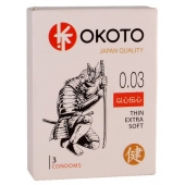 Тонкие презервативы OKOTO Thin Extra Soft - 3 шт. - Sitabella - купить с доставкой в Волжском