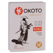 Ультратонкие презервативы OKOTO Ultra Thin - 3 шт. - Sitabella - купить с доставкой в Волжском