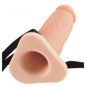 Телесный реалистичный фаллоимитатор с полостью Silicone Hollow Extension - 20 см. - Pipedream - купить с доставкой в Волжском