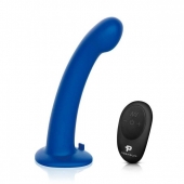 Синяя насадка Remote Control P-Spot G-Spot с черными трусиками - 20 см. - Pegasus - купить с доставкой в Волжском