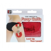 Металлические наручники с красной меховой опушкой METAL HANDCUFF WITH PLUSH RED - Dream Toys - купить с доставкой в Волжском