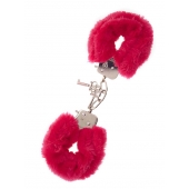 Металлические наручники с красной меховой опушкой METAL HANDCUFF WITH PLUSH RED - Dream Toys - купить с доставкой в Волжском