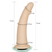 Телесная гладкая насадка-фаллоимитатор Harness - 17 см. - LOVETOY (А-Полимер) - купить с доставкой в Волжском