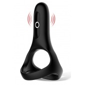 Черное виброкольцо Magic Motion Rise с подхватом мошонки - Magic Motion - в Волжском купить с доставкой