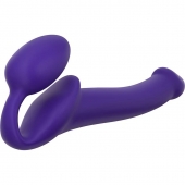 Фиолетовый безремневой страпон Silicone Bendable Strap-On - size M - Strap-on-me - купить с доставкой в Волжском