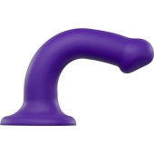 Фиолетовый фаллоимитатор-насадка Strap-On-Me Dildo Dual Density size M - 18 см. - Strap-on-me - купить с доставкой в Волжском