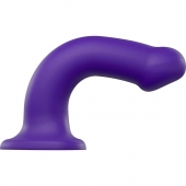 Фиолетовый фаллоимитатор-насадка Strap-On-Me Dildo Dual Density size L - 19 см. - Strap-on-me - купить с доставкой в Волжском