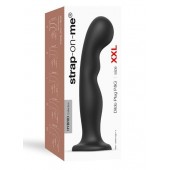 Черная насадка Strap-On-Me Dildo Plug P G size XXL - Strap-on-me - купить с доставкой в Волжском