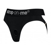 Черные трусики для насадок Heroine Lingerie Harness - size S - Strap-on-me - купить с доставкой в Волжском