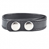 Кольцо на пенис SNAP COCK RING из искусственной кожи на клепках - BlueLine - в Волжском купить с доставкой