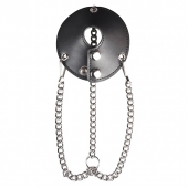 Утяжка для мошонки из искусственной кожи с цепочками PARACHUTE BALL STRETCHER - BlueLine - купить с доставкой в Волжском