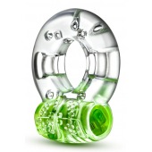 Зеленое эрекционное виброкольцо Arouser Vibrating C-Ring - Blush Novelties - в Волжском купить с доставкой