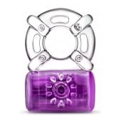 Фиолетовое эрекционное виброкольцо One Night Stand Vibrating C-Ring - Blush Novelties - в Волжском купить с доставкой