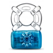 Синее эрекционное виброкольцо One Night Stand Vibrating C-Ring - Blush Novelties - в Волжском купить с доставкой