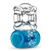 Синее эрекционное виброкольцо One Night Stand Vibrating C-Ring - Blush Novelties - в Волжском купить с доставкой