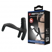 Черная вибронасадка на пенис Vibrating Penis Sling - Baile - в Волжском купить с доставкой