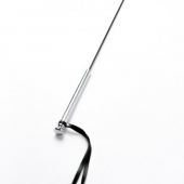 Черный кожаный стек с гладкой ручкой - 55 см. - Crazy Handmade - купить с доставкой в Волжском