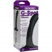 Черная изогнутая насадка Vac-U-Lock G-Spot - 16,5 см. - Doc Johnson - купить с доставкой в Волжском